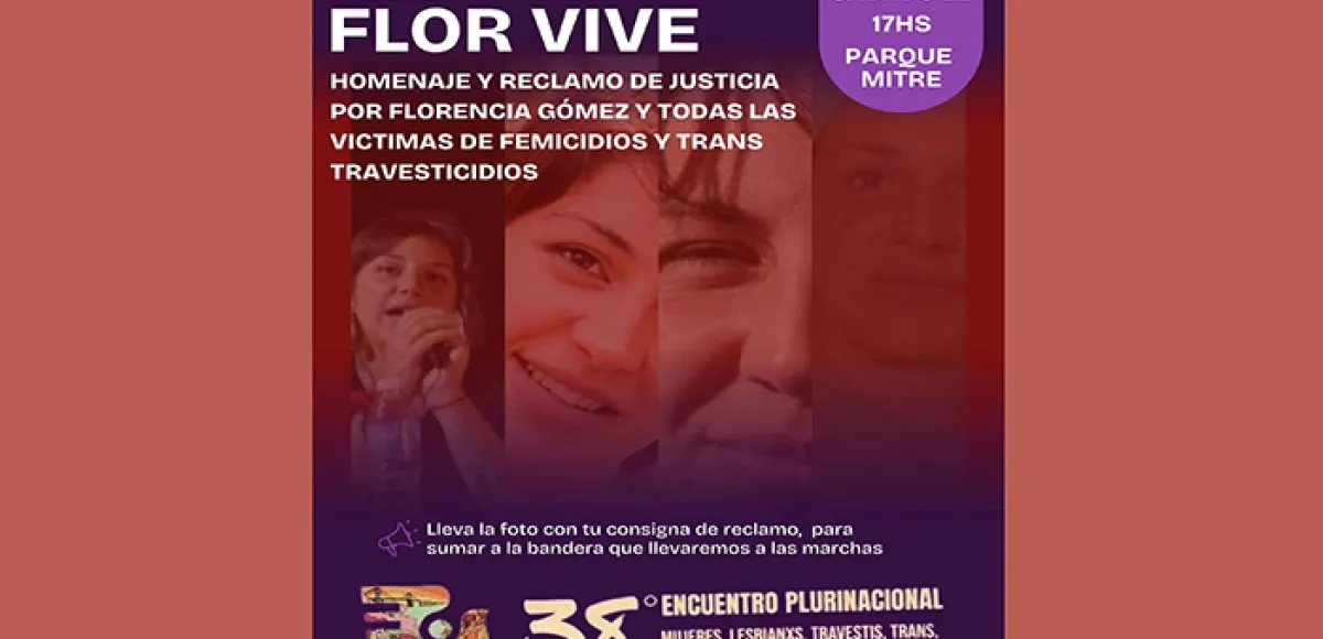 Con la bandera de Justicia por Flor