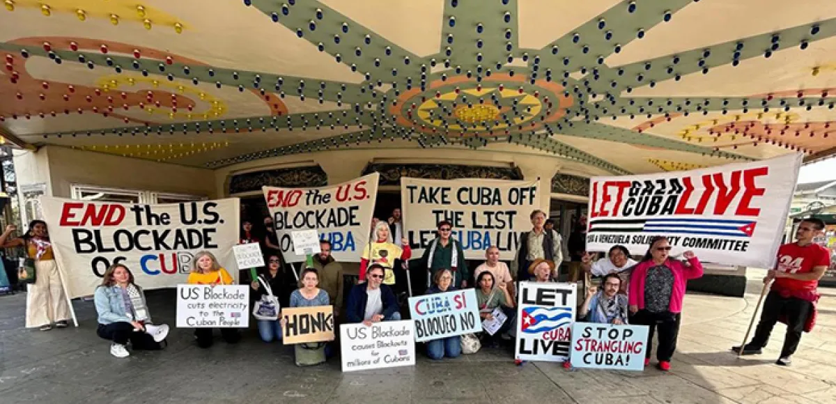 Los comunistas de EE.UU. se manifiestan en defensa de Cuba