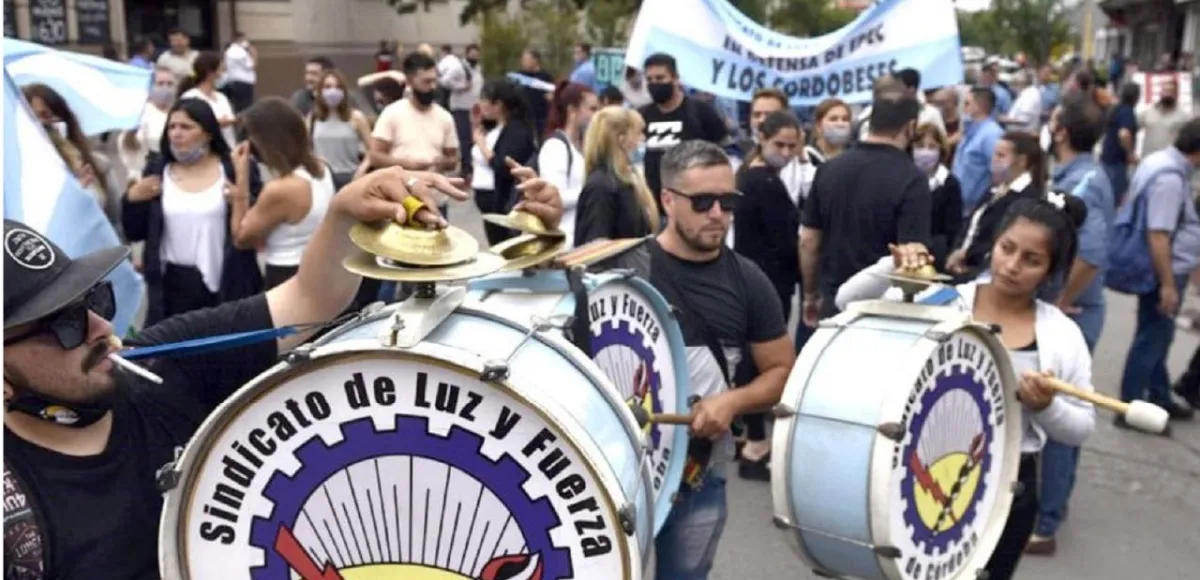 Marcha contra la reforma previsional de Llaryora