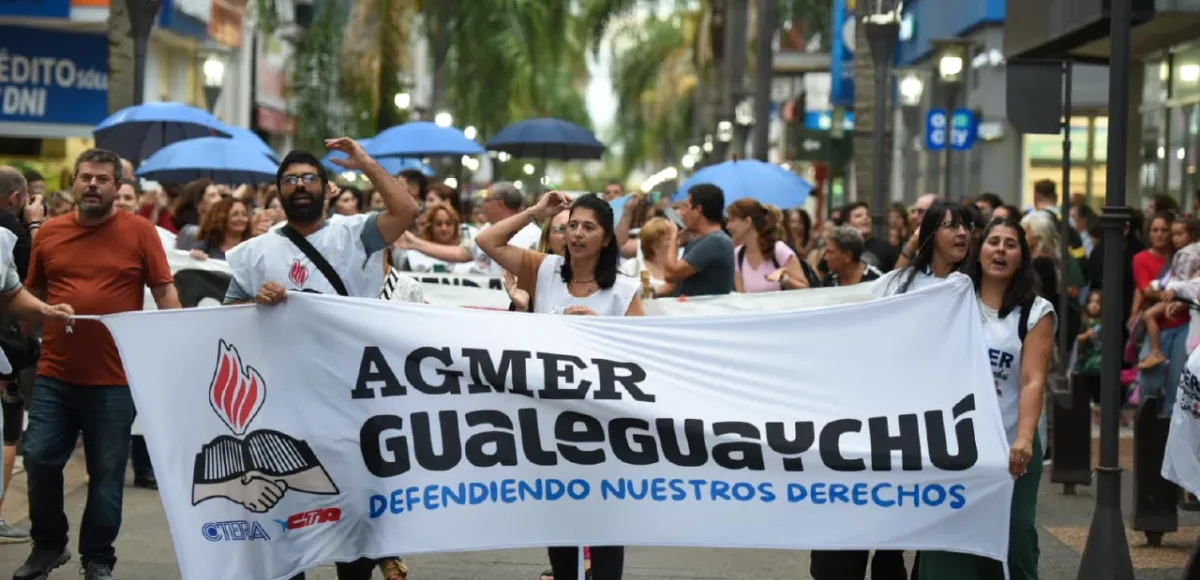Los docentes entrerrianos despliegan su lucha en unidad