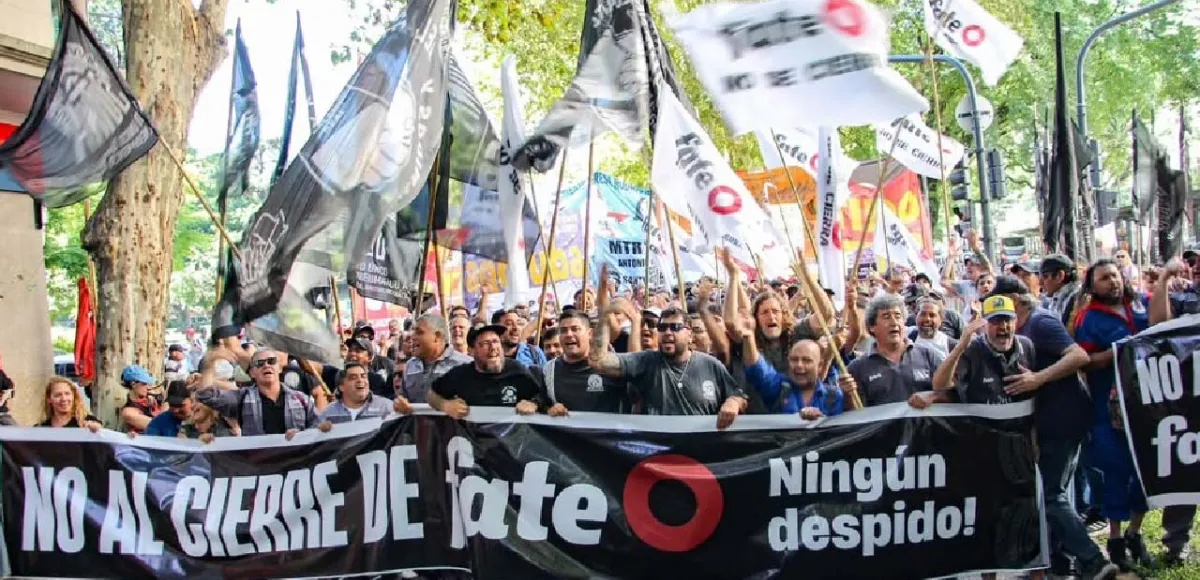 Continúa el reclamo de los trabajadores de Fate