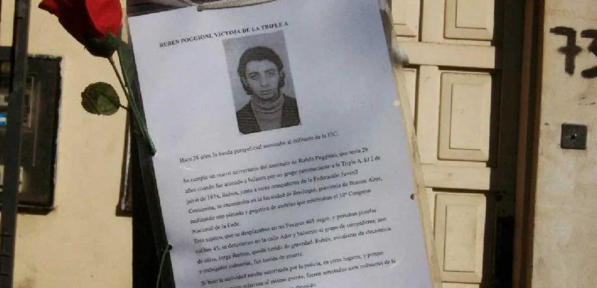 La amistad y la huella del asesinato: Rubén Poggioni sigue viviendo