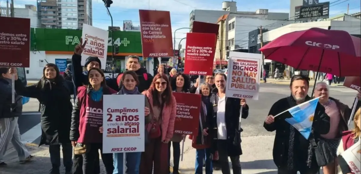 Protesta de la Cicop en Lomas de Zamora